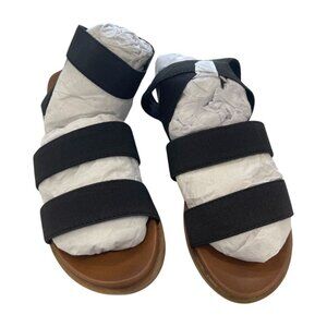 Black Strappy Elastic Sandals